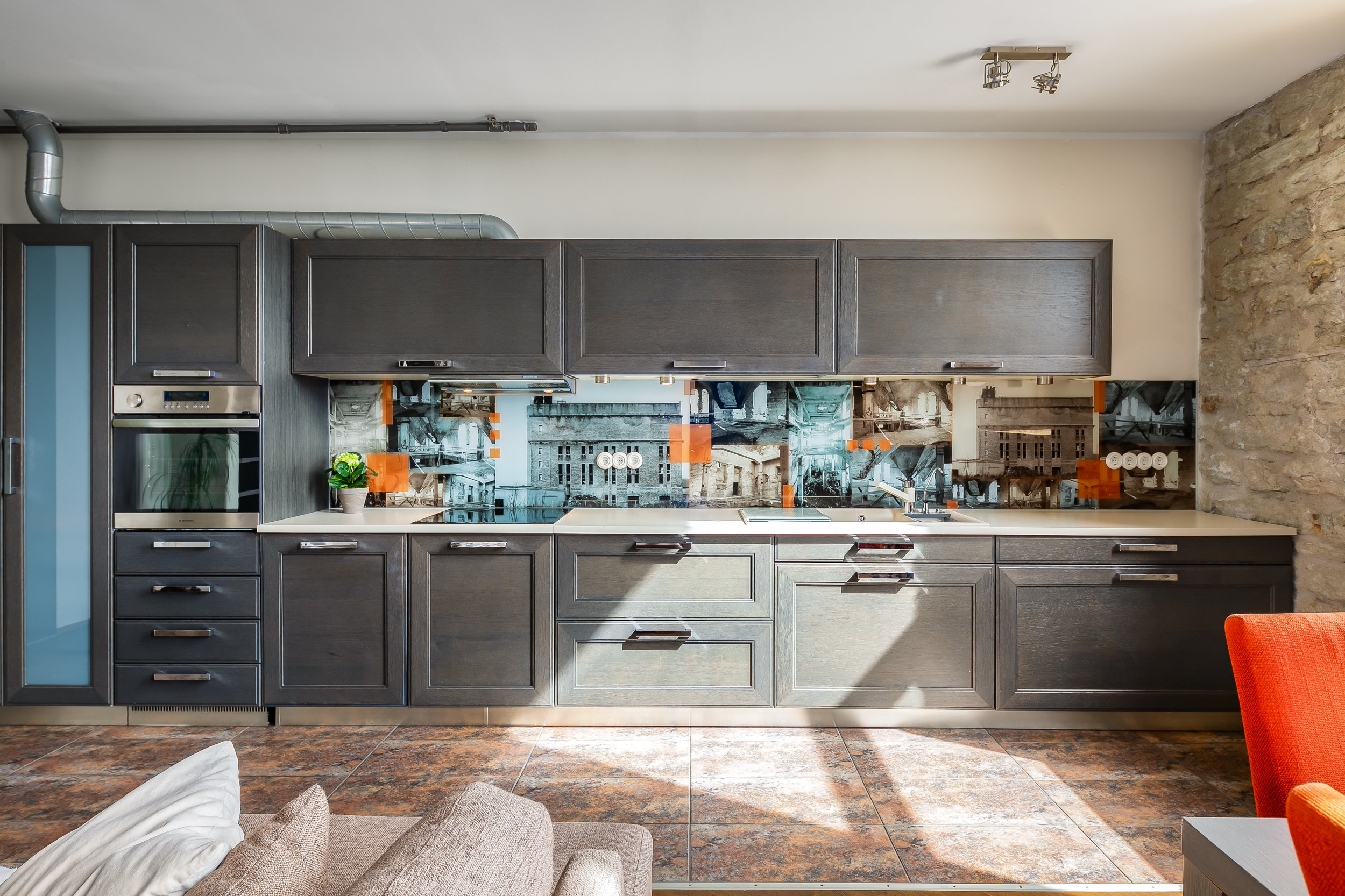 Artistic loft kitchen